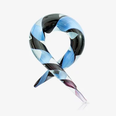 Espiral Biscoito Vidro Preto e Azul - Início