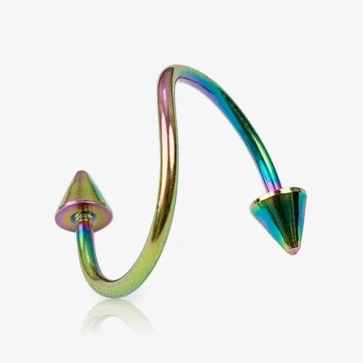 Piercing Espiral Rainbow Spike Aço - Piercings Espiral / Twister